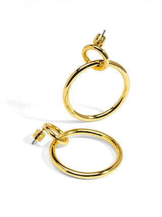 Front Facing Double Hoop Drop Earring by Rho