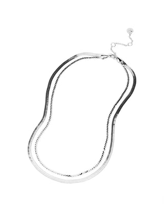 Layered Herringbone Short Necklace by Rho