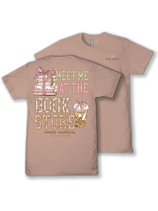 Simply Southern - "Meet Me at the Book Store" Tee in Mahogany
