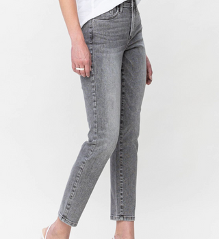 JUDY BLUE HIGH WAIST STONE WASH SLIM FIT IN GREY Final Sale