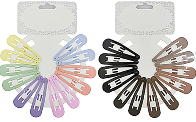 Sophia's Corner Set of 12 - Colored Snap Hair Clips (2 Colors)