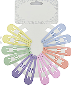 Sophia's Corner Set of 12 - Colored Snap Hair Clips (2 Colors)