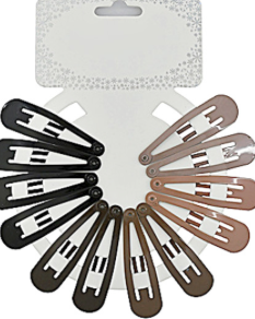 Sophia's Corner Set of 12 - Colored Snap Hair Clips (2 Colors)