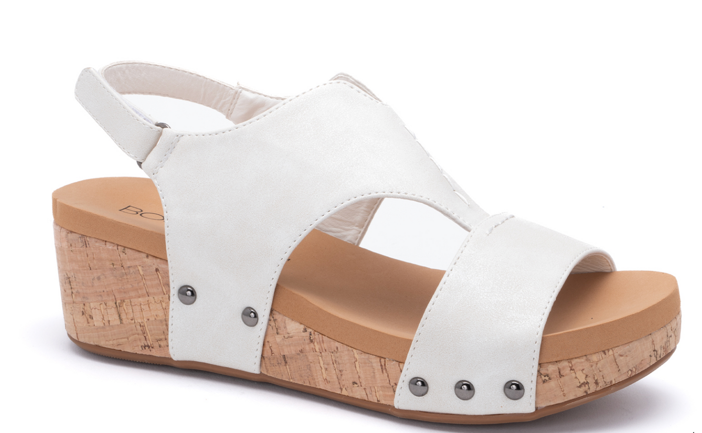 "Refreshing" Wedge in White by Corky's