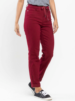 Judy Blue Scarlet High Waist Pull On Double Cuff Jogger Final Sale