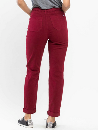 Judy Blue Scarlet High Waist Pull On Double Cuff Jogger Final Sale