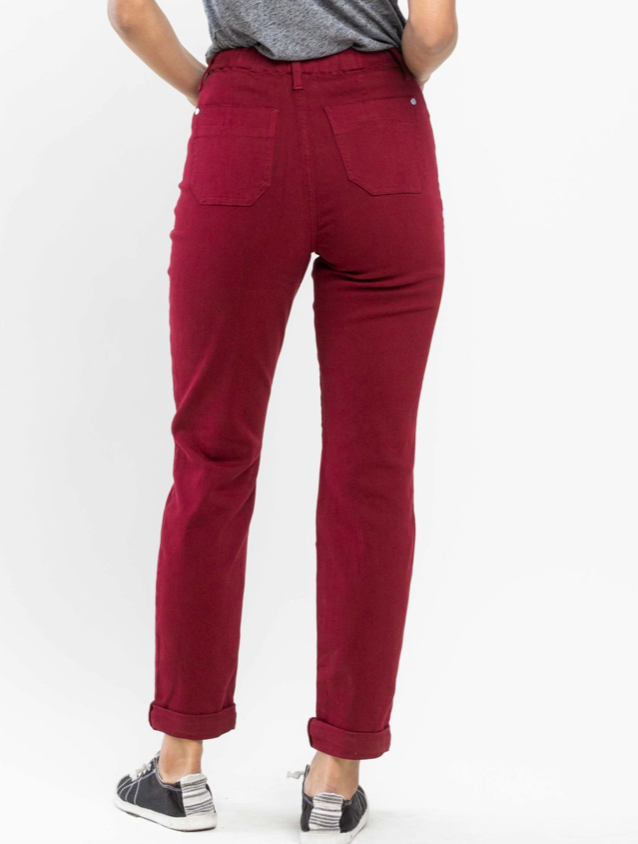 Judy Blue Scarlet High Waist Pull On Double Cuff Jogger