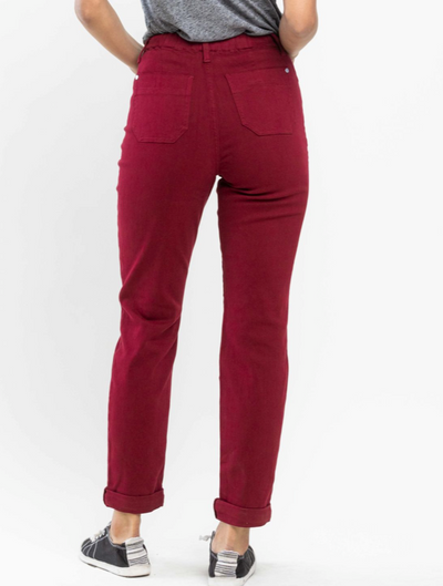 Judy Blue Scarlet High Waist Pull On Double Cuff Jogger