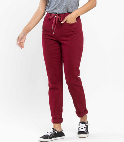 Judy Blue Scarlet High Waist Pull On Double Cuff Jogger