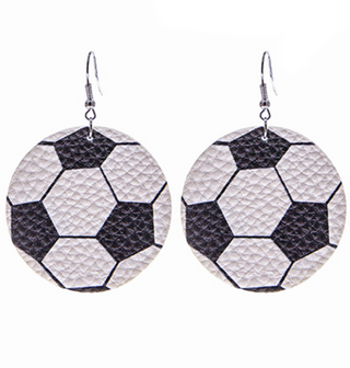 Soccer Leather Earrings