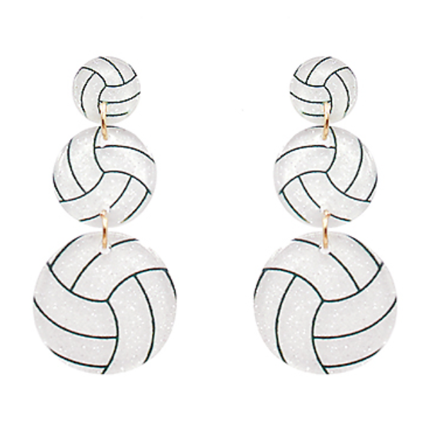 Volleyball 3 Drop Earrings