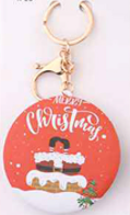 Sophia's Corner Christmas Theme Printed Cosmetic Mirrors Keychain (4 Options)