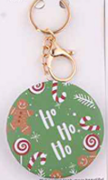Sophia's Corner Christmas Theme Printed Cosmetic Mirrors Keychain (4 Options)