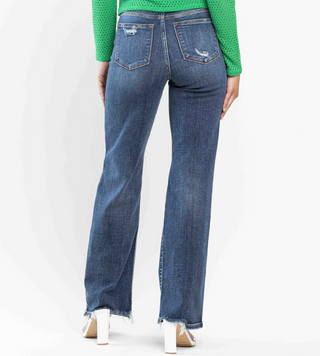 Judy Blue High Waist 90's Knee Destroy Straight