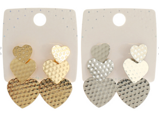 Sophia's Corner Triple Metal Dropdown Earrings (2 Colors)