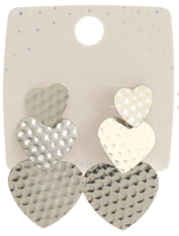 Sophia's Corner Triple Metal Dropdown Earrings (2 Colors)