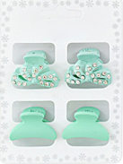 Sophia's Corner Rhinestone Embellished Mini Hair Claw Clips (6 Colors)