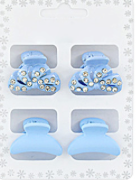Sophia's Corner Rhinestone Embellished Mini Hair Claw Clips (6 Colors)