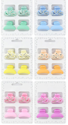 Sophia's Corner Rhinestone Embellished Mini Hair Claw Clips (6 Colors)