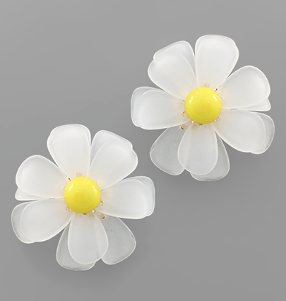 Frosted Daisy Studs