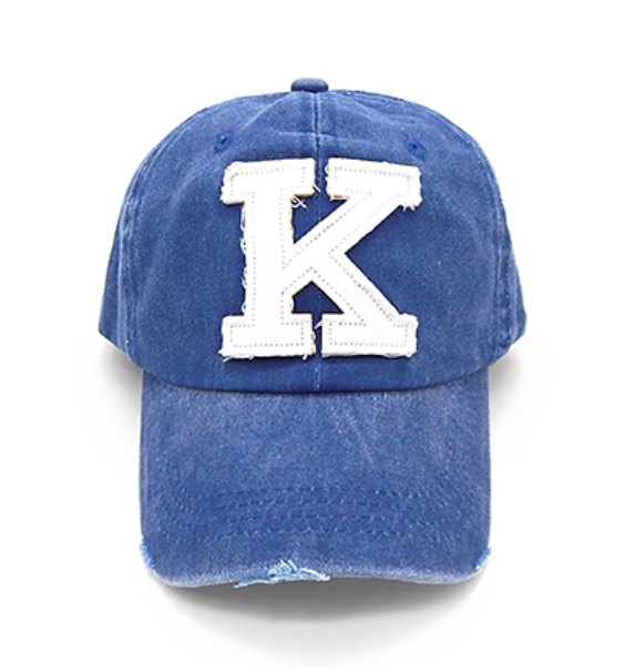 "K" Embroidered Vintage Cap