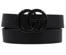 Painted Buckle Faux Leather Belt (7 Colors)