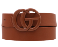 Painted Buckle Faux Leather Belt (7 Colors)