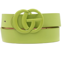 Painted Buckle Faux Leather Belt (7 Colors)