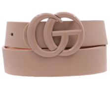 Painted Buckle Faux Leather Belt (7 Colors)