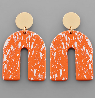 Color Coated U Shape Earrings (5 Colors)