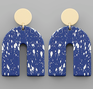 Color Coated U Shape Earrings (5 Colors)