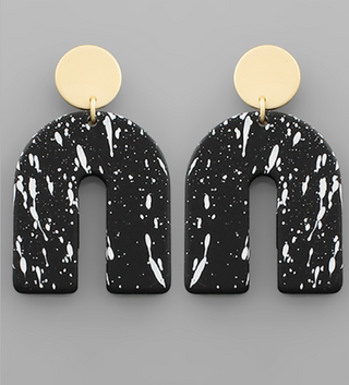 Color Coated U Shape Earrings (5 Colors)