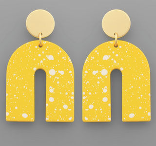 Color Coated U Shape Earrings (5 Colors)