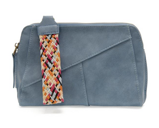 JOY SUSAN BLUEBIRD SKIES GIGI CROSSBODY WITH WOVEN WRIST STRAP