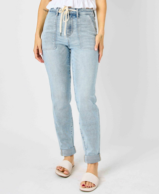 JUDY BLUE HIGH WAIST VINTAGE DOUBLE CUFF JOGGER