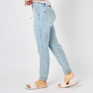 JUDY BLUE HIGH WAIST VINTAGE DOUBLE CUFF JOGGER