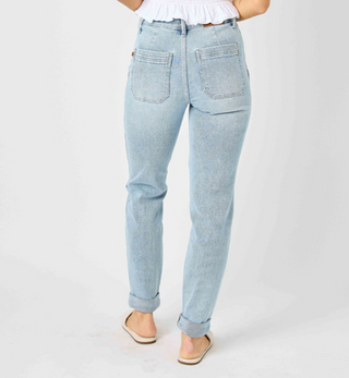 JUDY BLUE HIGH WAIST VINTAGE DOUBLE CUFF JOGGER