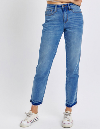 JUDY BLUE MR RIGID MAGIC RELEASE HEM BOYFRIEND