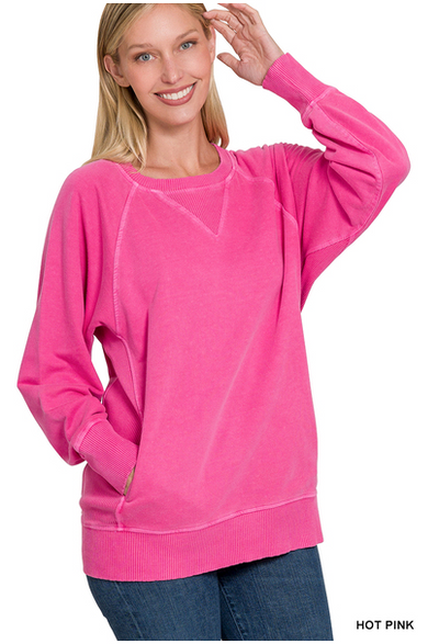 Pigment Dyed French Terry Pullover (2 Colors)