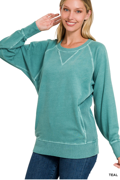 Pigment Dyed French Terry Pullover (2 Colors)