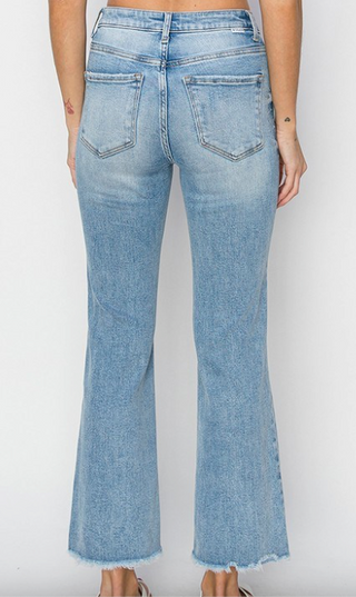 Risen High Rise Crop Straight Jean