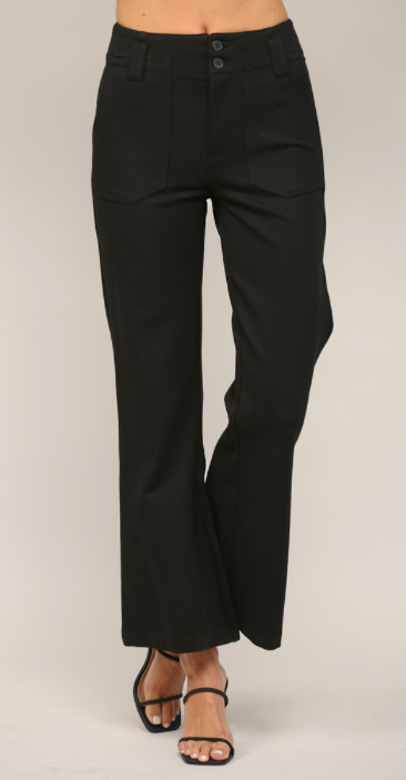 Black Ponte Flare Pant