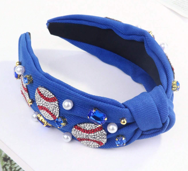 Women's Solid Color Rhinestone Baseball Headband (2 Colors)