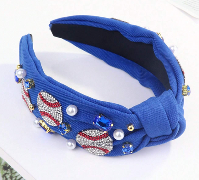 Women's Solid Color Rhinestone Baseball Headband (2 Colors)