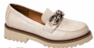 Corkys "Literally" Loafers in Ivory Croco Final Sale