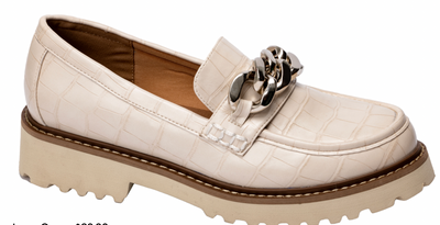 Corkys "Literally" Loafers in Ivory Croco