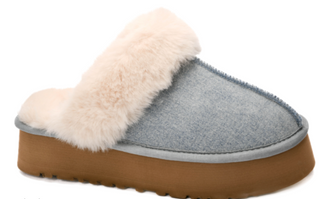 Corkys "Cuddle Up" in Light Blue Denim Slip-Ons Final Sale!