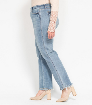 Judy Blue Mid Rise Yoke Cell Phone Pocket Dad Jean