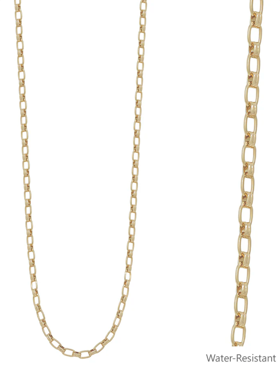 Water Resistant Gold or Silver Link Chain (2 Options)