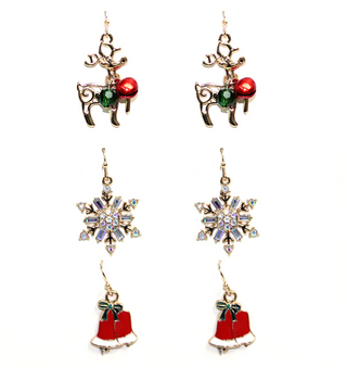 Christmas Rhinestone Drop Earrings